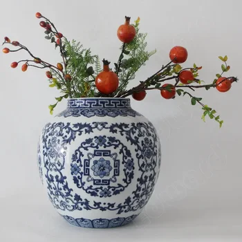 Vaza ceramica Camera de zi de Decorare Vaze de Porțelan Albastru și Alb Vaze Stil Clasic Cabinet Vase de uz Casnic Model Clasic