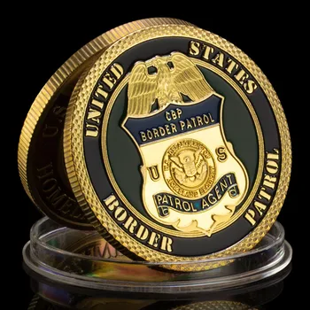 CBP Suvenir de Frontieră de Patrulare Departamentul de Securitate Internă Colecție de Artă Monedă Comemorativă Placat cu Aur-Moneda