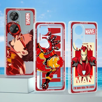 Marvel Iron Man, Tony Stark Cazul în care Telefonul Pentru Huawei P50 P40 P30 P20 Lite 5G Nova Plus 9 SE Pro Y9S Prim Onoare 9X Transparent