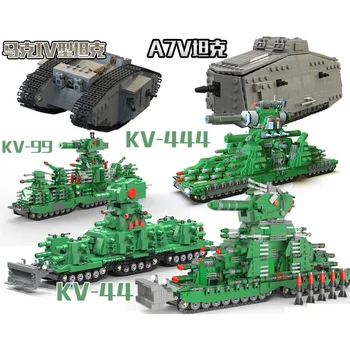 Tanc principal de Luptă Bloc WW 2 Tancuri ale Armatei Vehicul de Arme Model de Caramida Entuziaști Militare Seturi Cadou Copil Jucărie de Învățământ