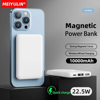 10000mAh Portabil Magnetic Wireless Power Bank 5000mAh Mini USB PD20W Încărcare Rapidă Extern Baterie de Rezervă Pentru Iphone Samsung 15