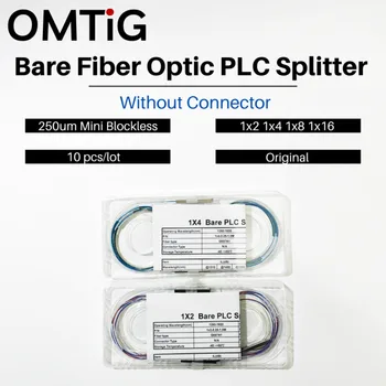 10buc/lot 1x4 Culoare Fibra Optica PLC Separator Fără Cablu Conector 250um 0.9 mm Mini Blockless 2,4 Porturi PLC Separator