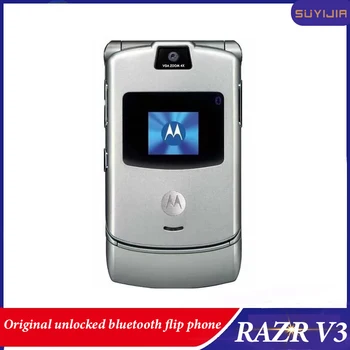 Noi, de Înaltă Calitate Motorola RAZR V3 Original Deblocat Flip Bluetooth Telefon Dual Display Avansat Rapid Apel GSM 850/900/1800/1900