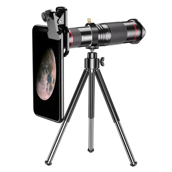 48X Telescop Optic Teleobiectiv Clip On pentru Mobile Telefon Mobil aparat de Fotografiat Selfie cu Trepied