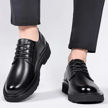 Pantofi barbati Toamna anului 2023 Noi de Vara Respirabil Pantofi Casual din Piele Neagra Bord Pantofi Sport Britanice de Muncă Pantofi de Moda