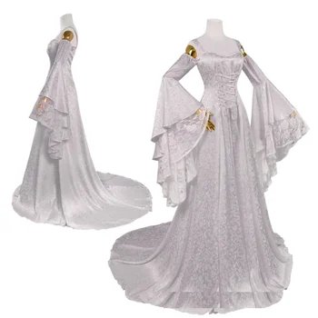 Cosplay Palat Medieval Printesa Rochie de Adulți rochie de seara Vintage pentru Femei Dantelă Lung Sexy de Halloween Costum 3XL