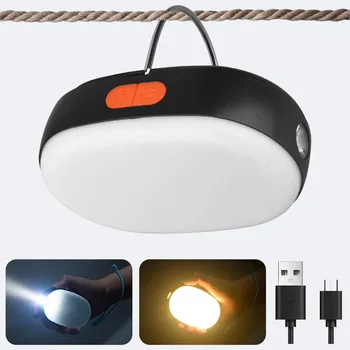 Mini USB Reîncărcabilă Camping Lumină Puternică cu Cârlig Portabil cu Lanterna Cort CONDUS Lucrările de Întreținere Iluminat Built-in Baterie de 4000mA