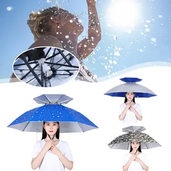 În aer liber parasolar rezistent la apa Camping Pescuit, articole pentru acoperirea capului Pălărie Pălărie de Ploaie Pliabil Portabil Capac de Pescuit Reglabil Umbrela U2K2