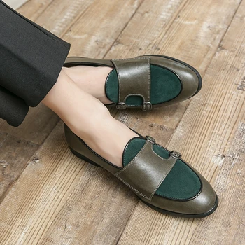 Italia Barbati Pantofi Casual de Toamna din Piele Mocasini Pantofi Office pentru Barbati Conducere Mocasini Confortabile Alunecare pe Pantofi de Moda pentru Bărbați