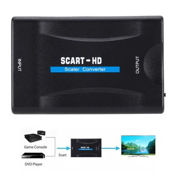 SCART La HDMI compatibil/HDMI compatibil cu Scart converter HD 1080p SCART Audio-Video de Lux cu Cablu USB pentru PS4 DVD