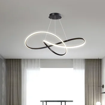 Modern Luminile LED Alb Negru Acasa Interior Agățat Candelabre Living Dining Bucatarie Deocr Suspensie Lampi