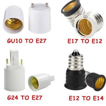 Bec Adaptor Priza Baze de Titularul de Lampă Converter Bec Soclu Extender Accesorii de Iluminat E12 E14 E17 E27 GU24 G24 GU10