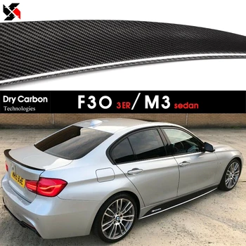 Autoclava Uscat Carbon CF Punte Spoiler Lowkick Spate Boot Aripa coadă de rață pentru BMW M3 F80 & F30 Seria 3 4D Sedan 2012 - 2018