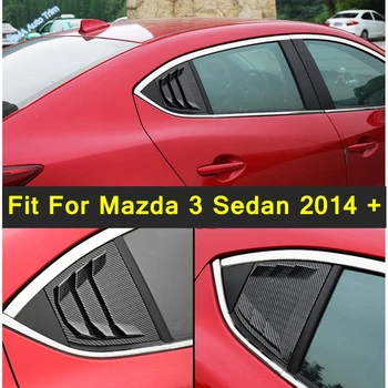 Lapetus Auto Piese Exterioare a Ferestrei din Spate, Obloane, Jaluzele Acoperi Trim 2 BUC se Potrivesc Pentru Mazda 3 Sedan 2014 - 2018 Plastic Accesorii