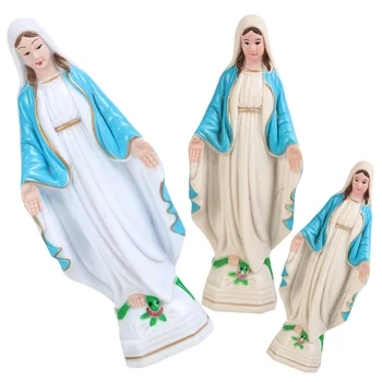 3 Buc Statuie A Fecioarei Maria Biserica Decoratiuni Ornament În Aer Liber Catolicism Madonna Miniatură Rășină Sculptura Mama Meserii