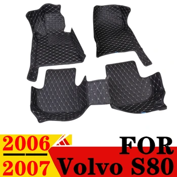 Auto Covorase Pentru VOLVO S80 2006 2007 Impermeabil XPE din Piele se Potrivesc Personalizat Fata & Spate FloorLiner Acopere Piese Auto Mocheta